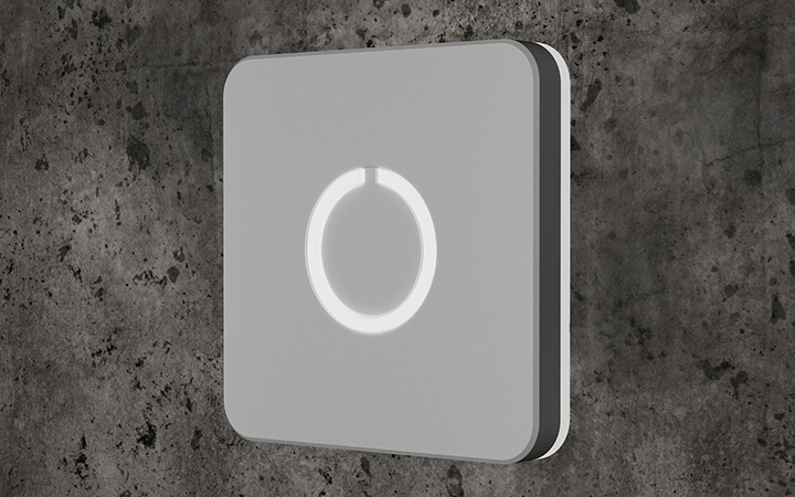 Square White Touch Doorbell Button by Luxello Door Bells Square White Touch Doorbell Button by Luxello Door Bells